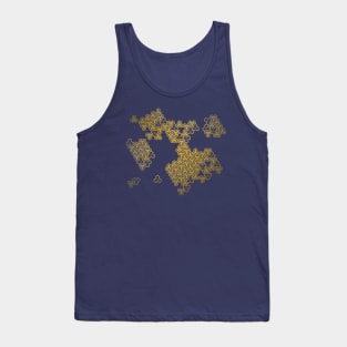 Japanese art inspired golden like pattern Tank Top